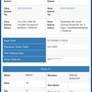 Yanlış Kargo Ağırlığı Nedeniyle Fazla Ücretlendirme Sorunu