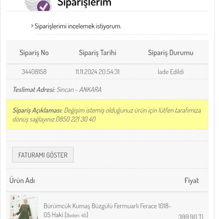 Para İadesi Gecikmesi