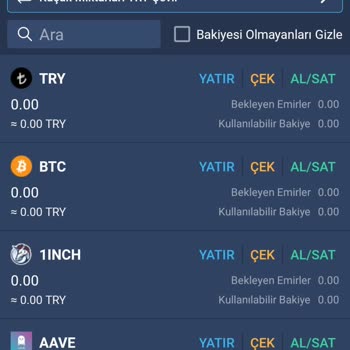 Hesaptaki Coinlerin Silinmesi