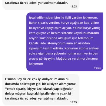 Yanlış Adrese Teslimat Ve İade Sorunu: Getir'den Popeyes Siparişim Mağduriyeti