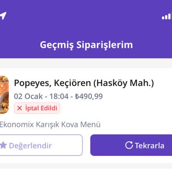 Yanlış Adrese Teslimat Ve İade Sorunu: Getir'den Popeyes Siparişim Mağduriyeti