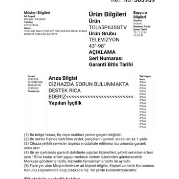 TCL Televizyon Değişim Sürecinde Yaşanan Mağduriyet Ve İletişim Sorunları