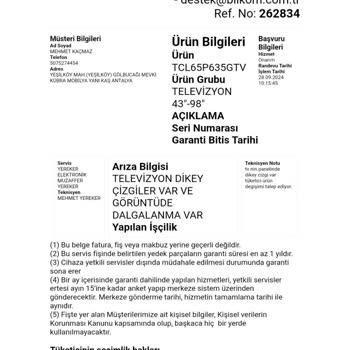 TCL Televizyon Değişim Sürecinde Yaşanan Mağduriyet Ve İletişim Sorunları