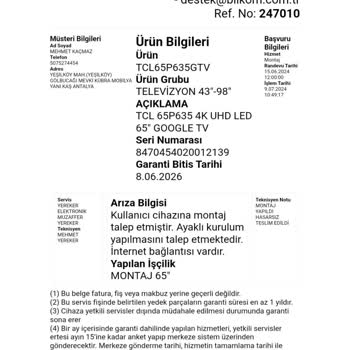TCL Televizyon Değişim Sürecinde Yaşanan Mağduriyet Ve İletişim Sorunları