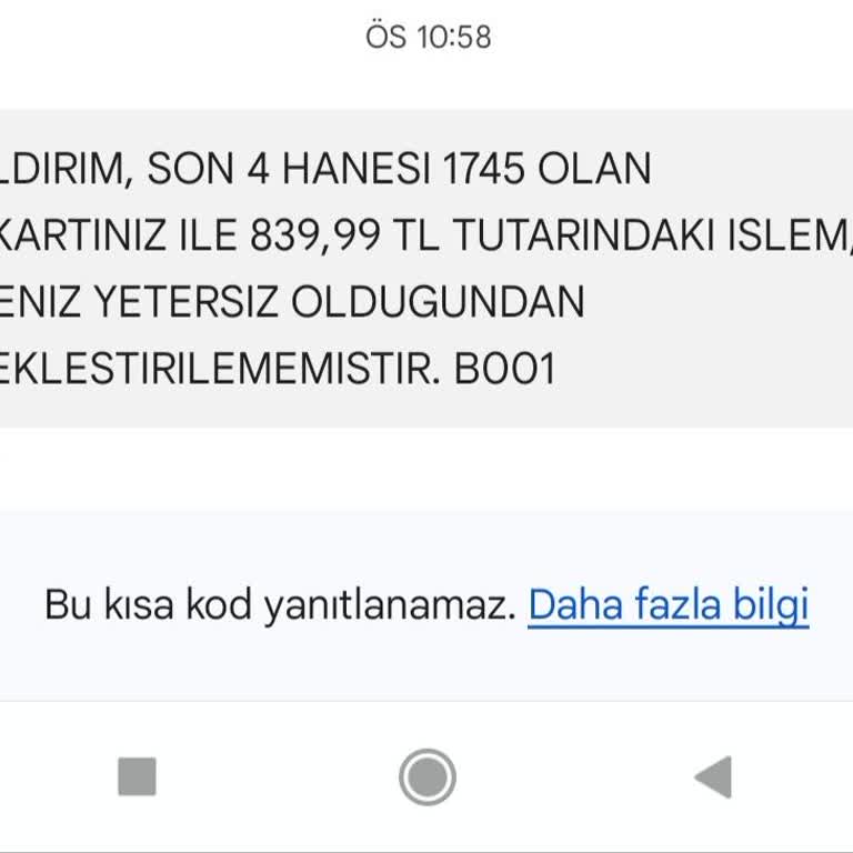 Beklenmedik İşlem Uyarısı