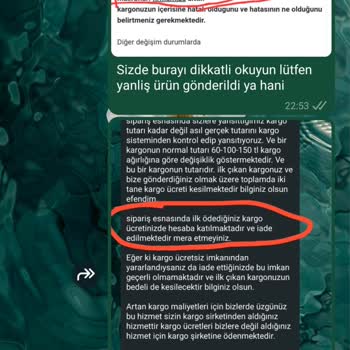 Yanlış Renkli Ürün Ve Kargo Ücreti Sorunu