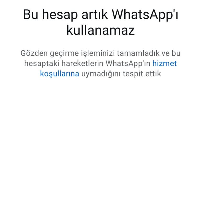 Haksız Yere WhatsApp Banı