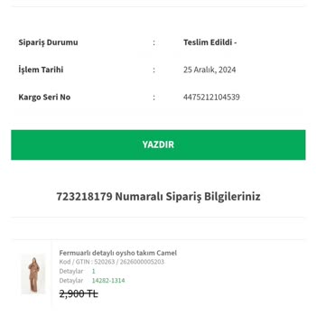 Zehra Uçar Yanlış Beden Ve İade Sorunu