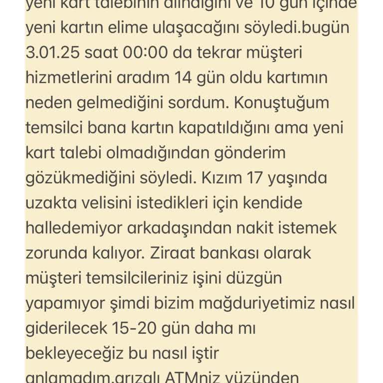 Ziraat Bankası'nın Kart Teslimatındaki Aksaklık Ve Müşteri Hizmetleri Sorunu
