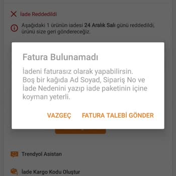 Trendyol'dan Faturasız Ve Kusurlu Ürün Sorunu