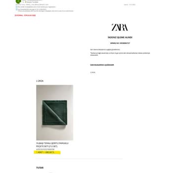 Zara Home Online Alışverişte İade Ve Eksik Ürün Kabusu
