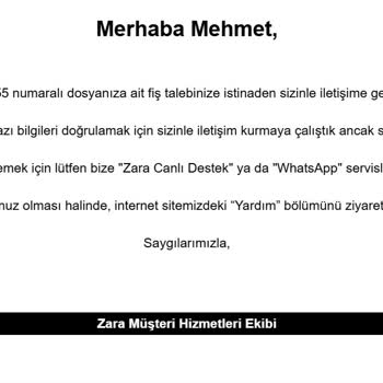 Zara Deri Mont İade Sürecinde Müşteri Hizmetleri Mağduriyeti