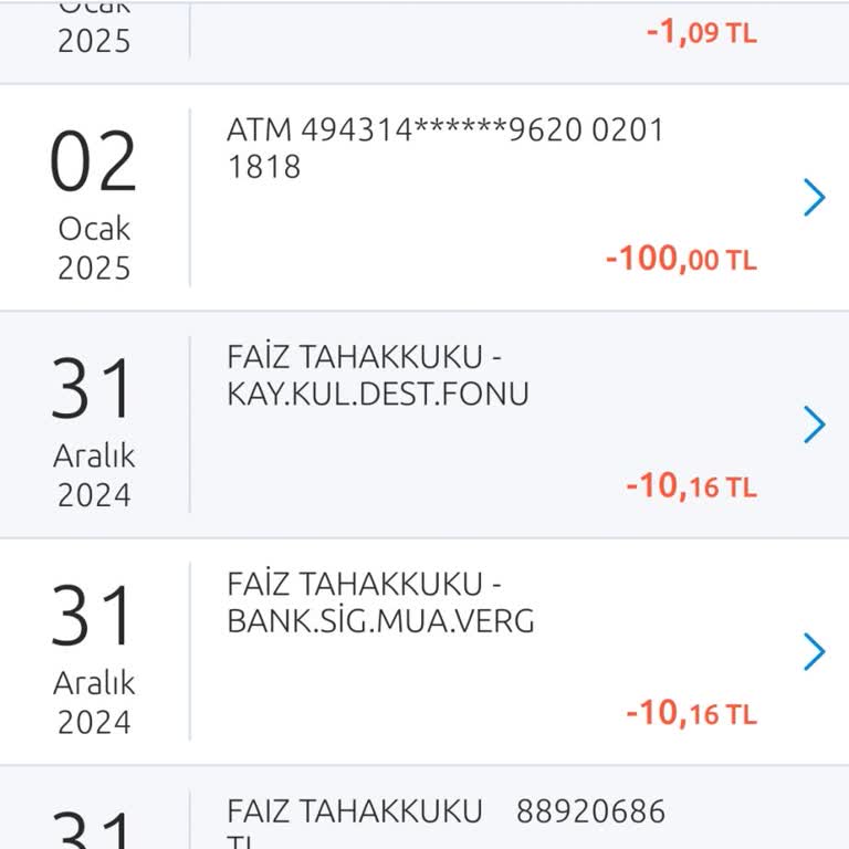 Hesaptan Habersiz Faiz Kesintisi