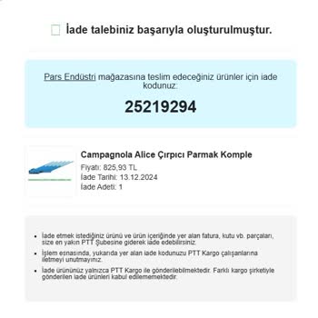 Yanlış Ürün Ve İlgisiz Müşteri Hizmetleri