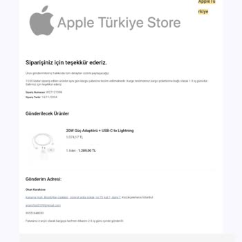 Sahte Apple Sitesinden İade Sorunu Ve İletişimsizlik