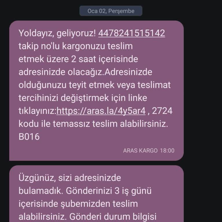 Aras Kargo'nun Teslimat Sorunları