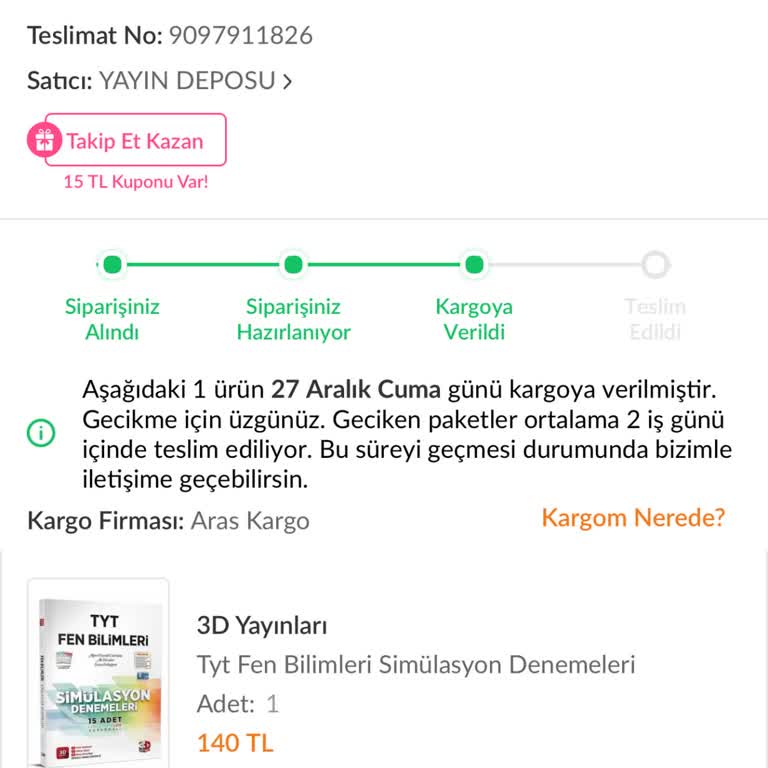Trendyol'da Kayıp Kargo Ve İletişim Sorunları
