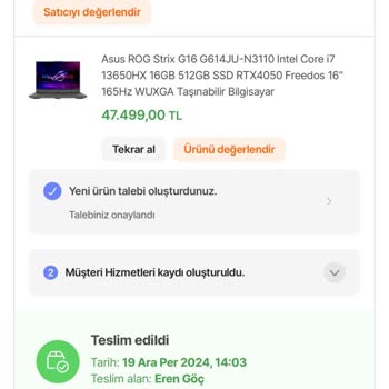 Yanlış Ürün Ve Geciken Para İadesi Sorunu