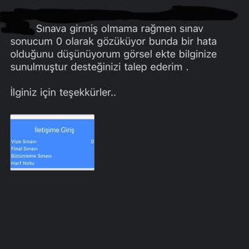 Sınav Sonucu Yanlış Girişi Ve İletişim Sorunları
