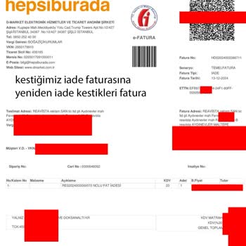 Hepsiburada İle Fatura İadesinde Yaşanan Anlaşmazlık