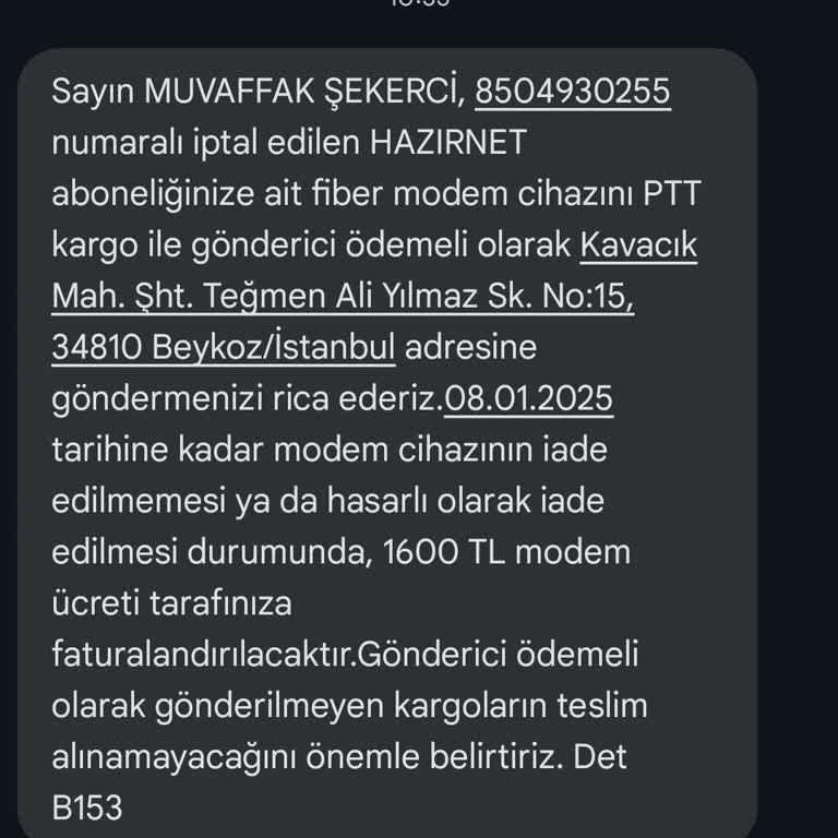 İnternet Hattı İptali Ve Cihaz Teslim Sorunu