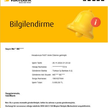 VakıfBank'tan Gelen Yanlış Bildirimler Ve İlgisizlik