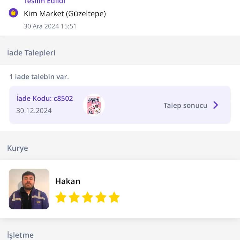 Yanlış Ürün Ve Eksik İade Sorunu