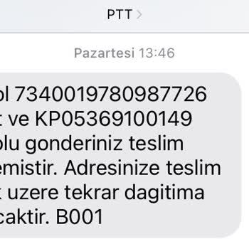 PTT Kargo Teslimat Sorunu Ve İletişimsizlik