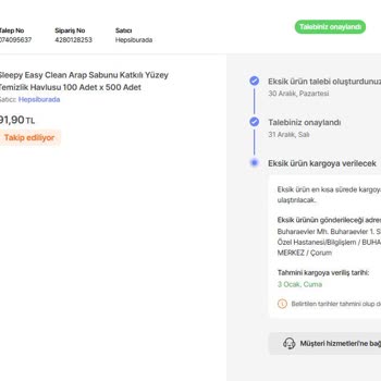 Eksik Ürün Gönderimi Ve Yanıltıcı Bilgilendirme