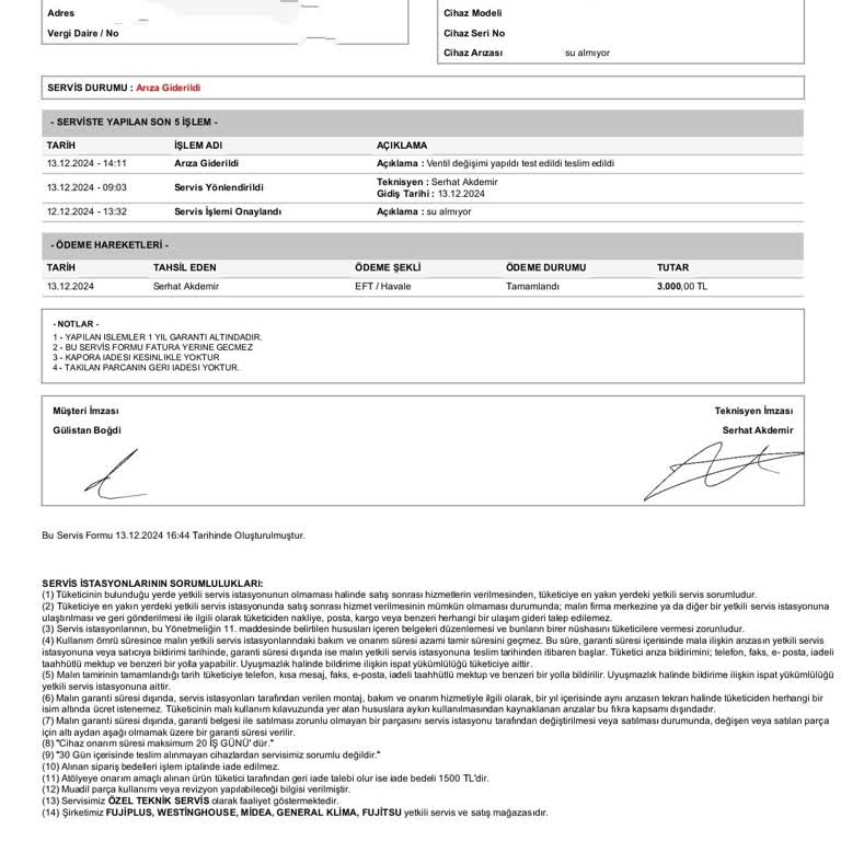 Yanıltıcı Servis Hizmeti İle Mağduriyet