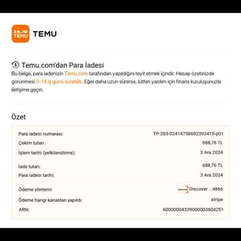 Ziraat Bankası'ndan Beklenen İade: Temu Alışverişinde Yaşanan Sorun
