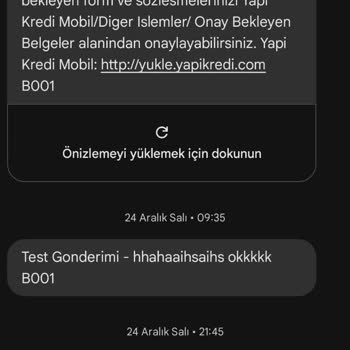 Yapı Kredi'den Rahatsız Edici Mesajlar