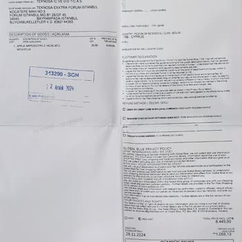 Teknosa'dan Alınan Ürünlerin Tax Free İade Sorunu