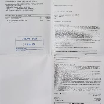 Teknosa'dan Alınan Ürünlerin Tax Free İade Sorunu