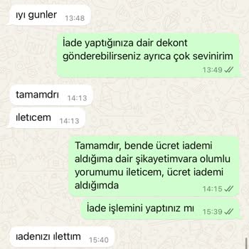 Ücret İadesi Talebi: Hills Mama Siparişi Sorunu