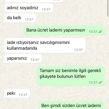 Ücret İadesi Talebi: Hills Mama Siparişi Sorunu