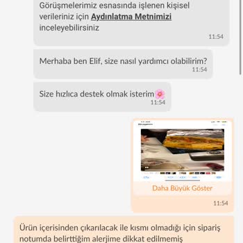 Alerji Uyarısına Rağmen Ürün Yanlış Gönderildi