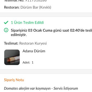 Alerji Uyarısına Rağmen Ürün Yanlış Gönderildi