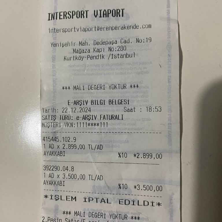 Intersport Mağaza Ödeme İşlemlerinde Yaşanan Karışıklık Ve İade Sorunu