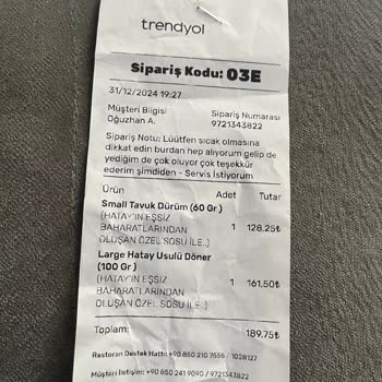 Yanlış Sipariş Teslimatı Ve Yetersiz Destek Mağduriyeti