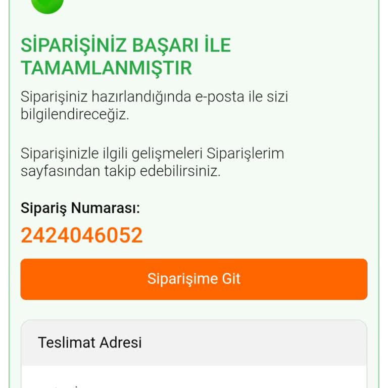 Online Siparişte Teslimat Gecikmesi Ve Stok Sorunu
