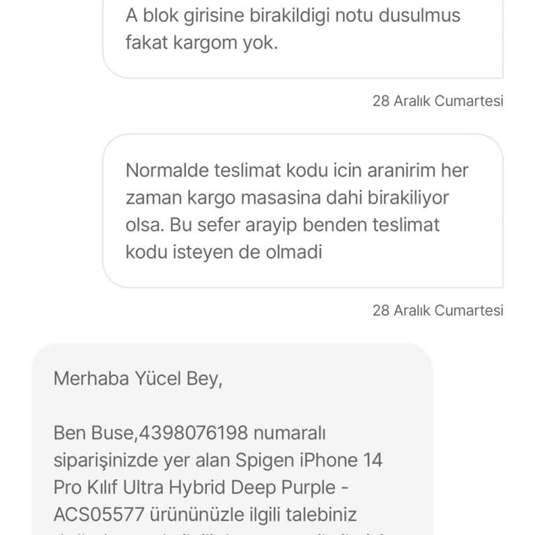 Yanlış Teslimat Ve Ücret İadesi Sorunu