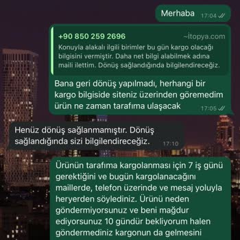 Siparişin Gecikmesi Ve İletişim Sorunları