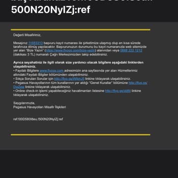 Pegasus'tan İptal Edilen Biletin Ücreti İade Edilmiyor