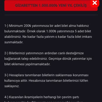 Gizabet Yılbaşı Çekilişinde Haksızlık