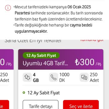 Vodafone'un Mantıksız Tarife Fiyatları