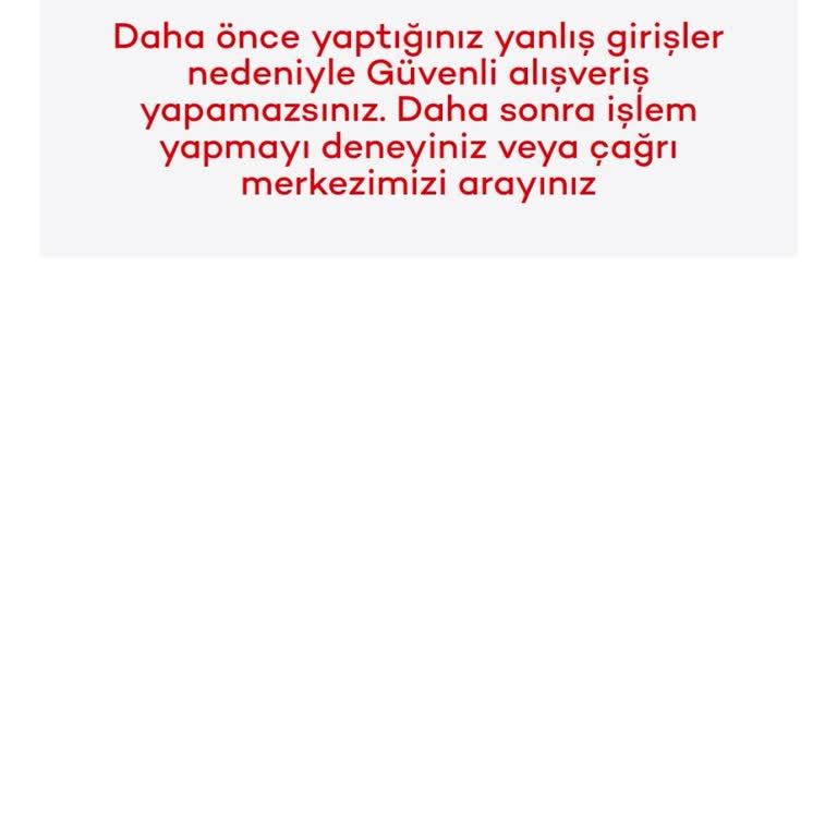 3D Secure Şifresi Sorunu Nedeniyle Kart Blokesi