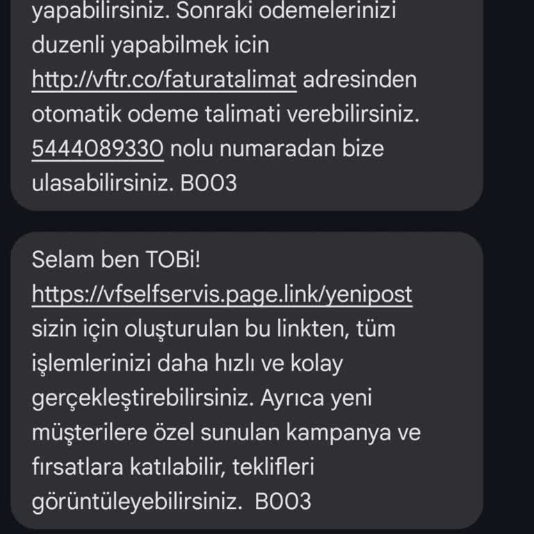 Vodafone'da Ödenmemiş Fatura Sorunu