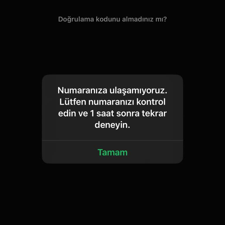 Doğrulama Kodu Sorunu Ve Yetersiz Destek
