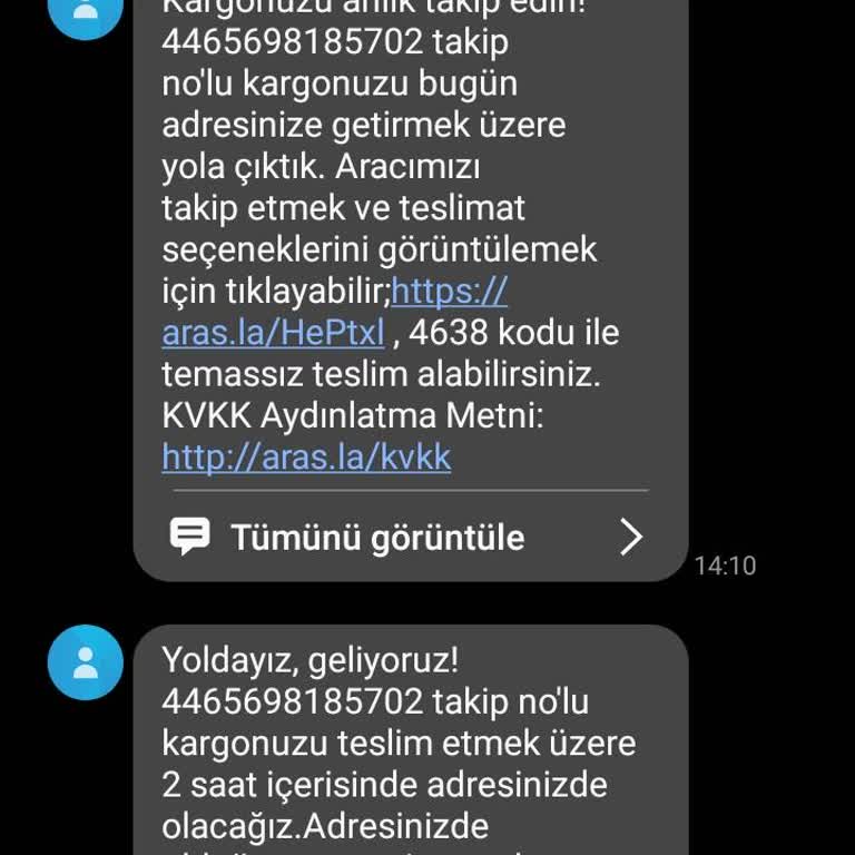 Bozüyük Aras Kargo'nun Teslimat Sorunu Ve Yanıltıcı Bilgilendirme